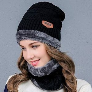 Hindawi Black  unisex slouchie knit winter  beanie